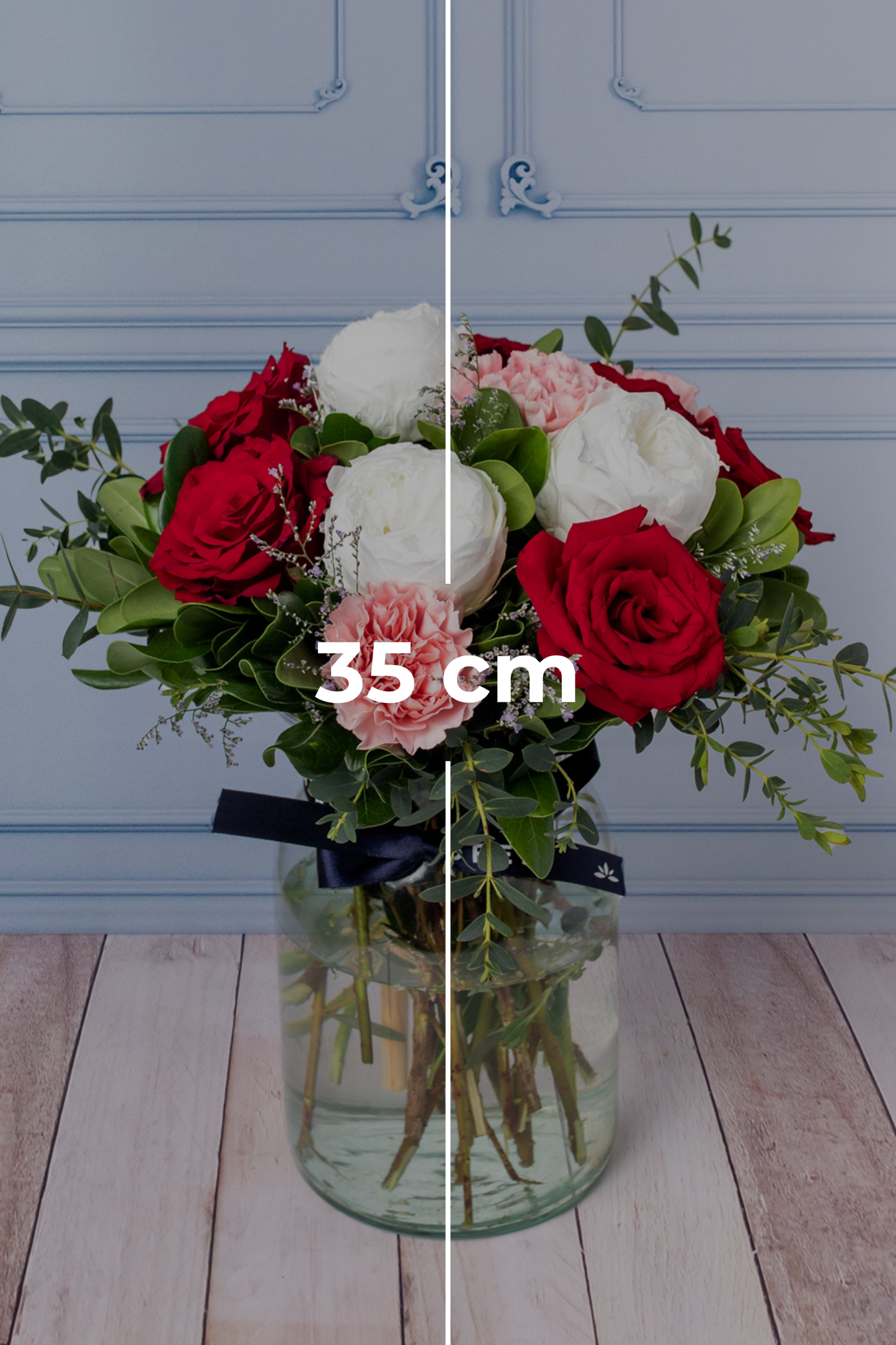 Sunday Morning - Peonia Blanca, Rosa Roja y Clavel Rosa QRO