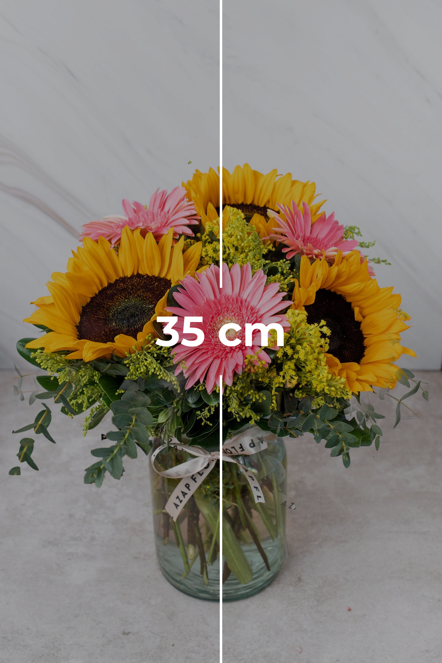Por Siempre - Girasoles y Gerbera Rosa VALLARTA