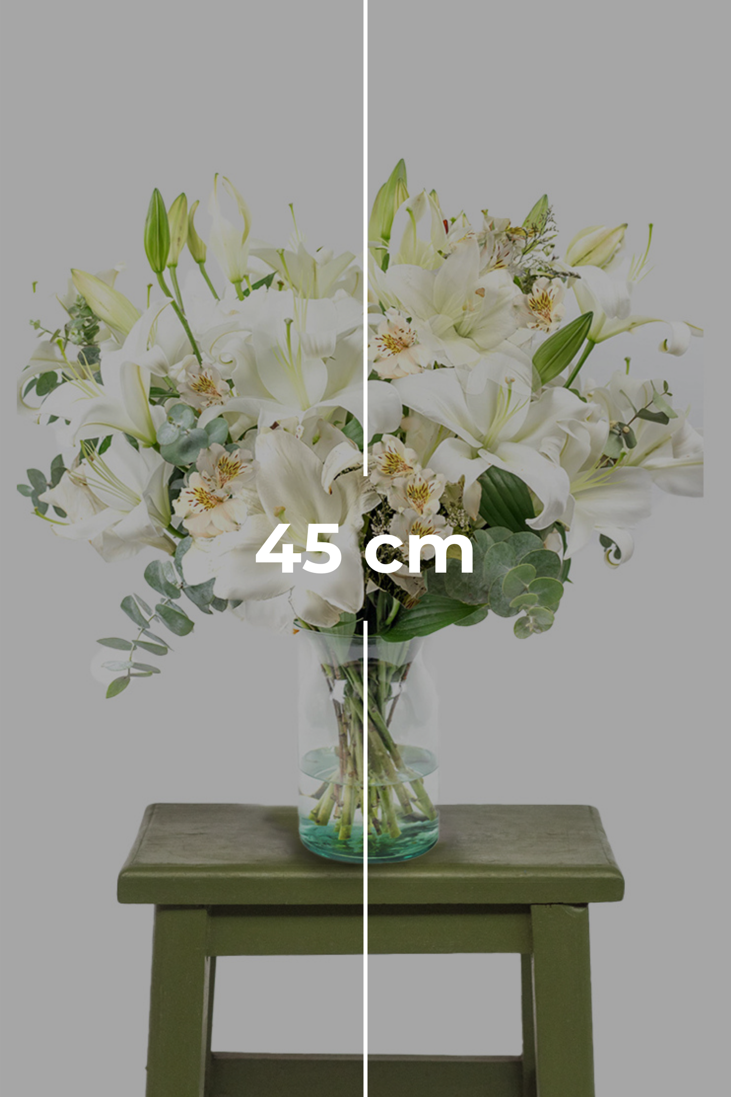 Algodón // Lilium Blanca y Astromelia Blanca