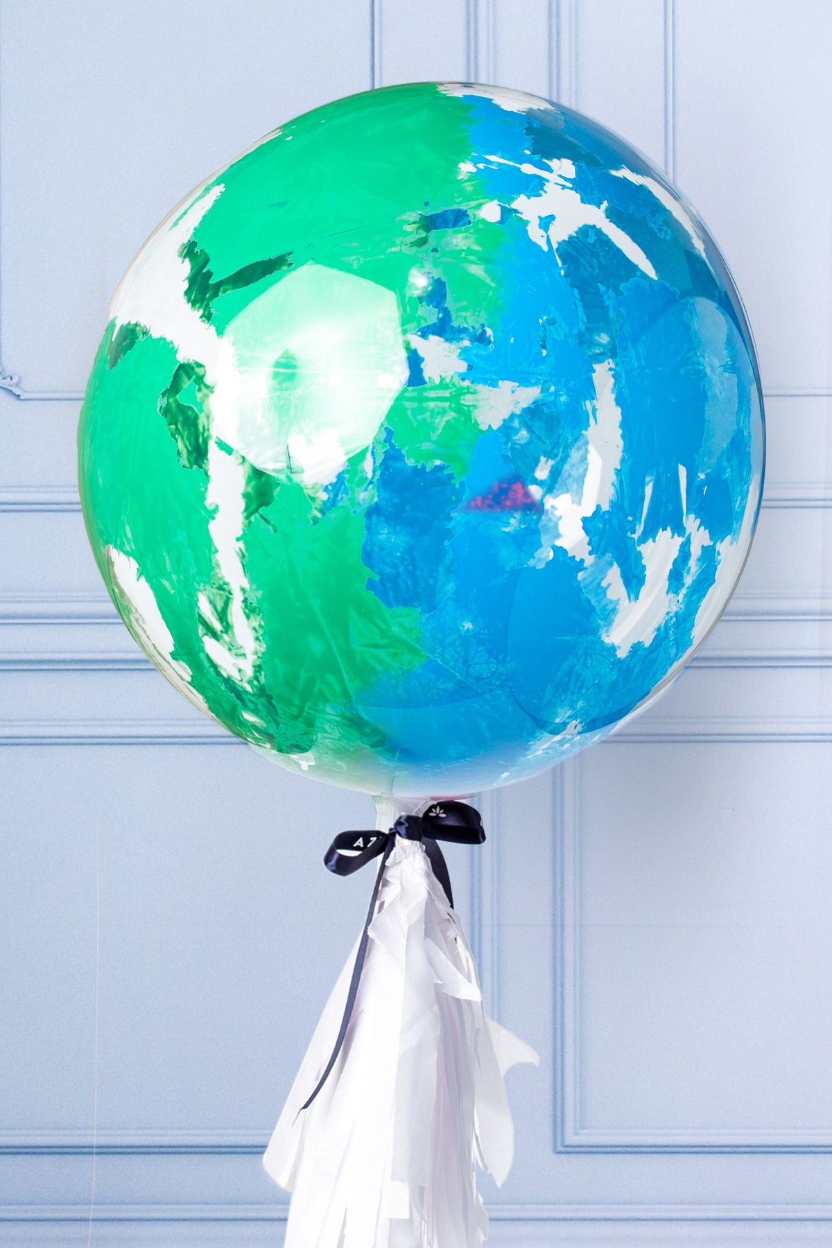 Globo Explosión - Azul y Verde con Helio