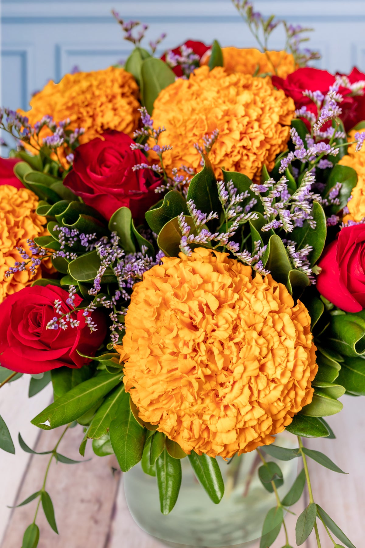 Sweet Underworld - Cempasúchil, Blue and Yellow Rose, Moreliana