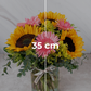 Por Siempre - (Girasoles y Gerbera Rosa)