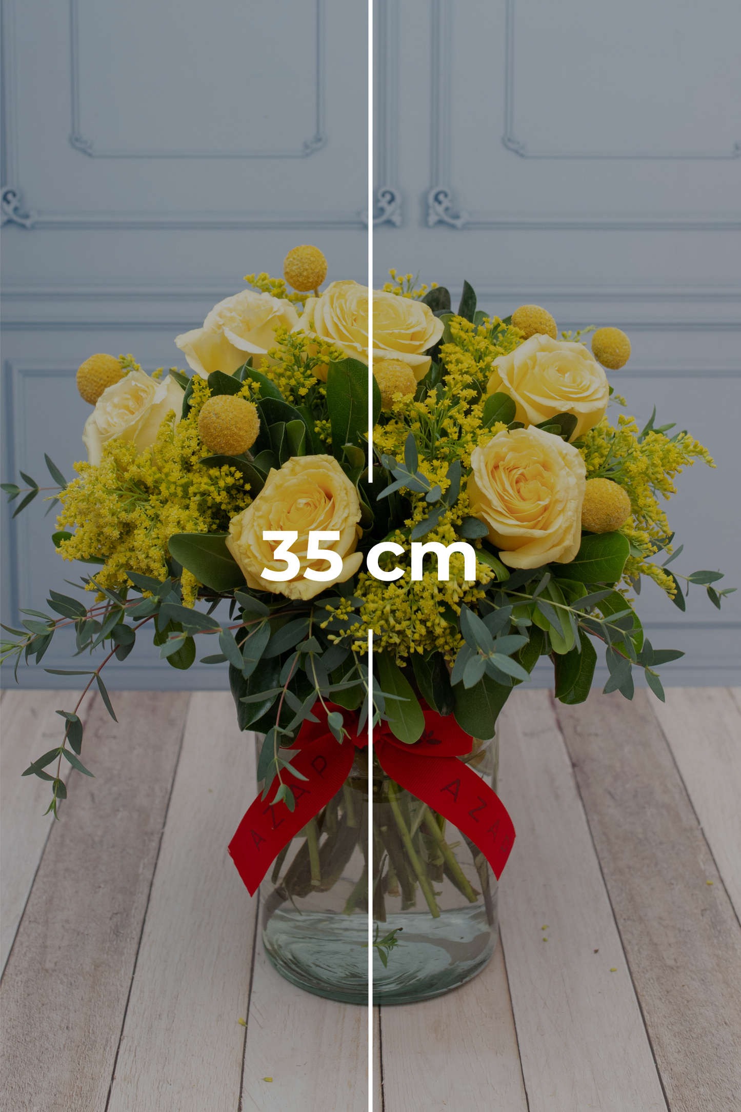 Amanecer Dorado - Rosa Amarilla y Craspedia OAX CEN