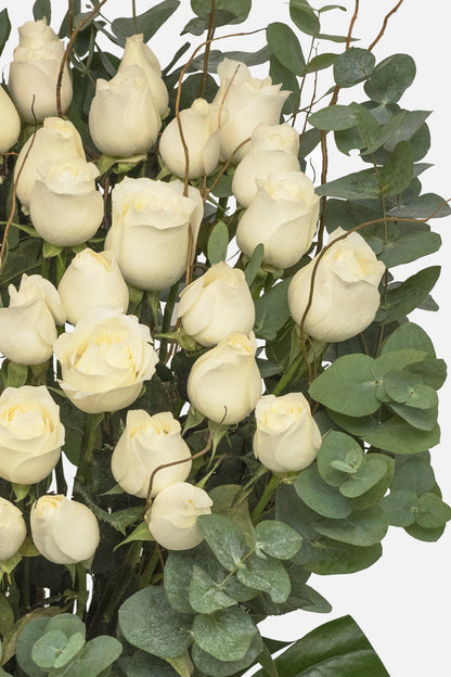Funeral Arrangement // 50 White Roses