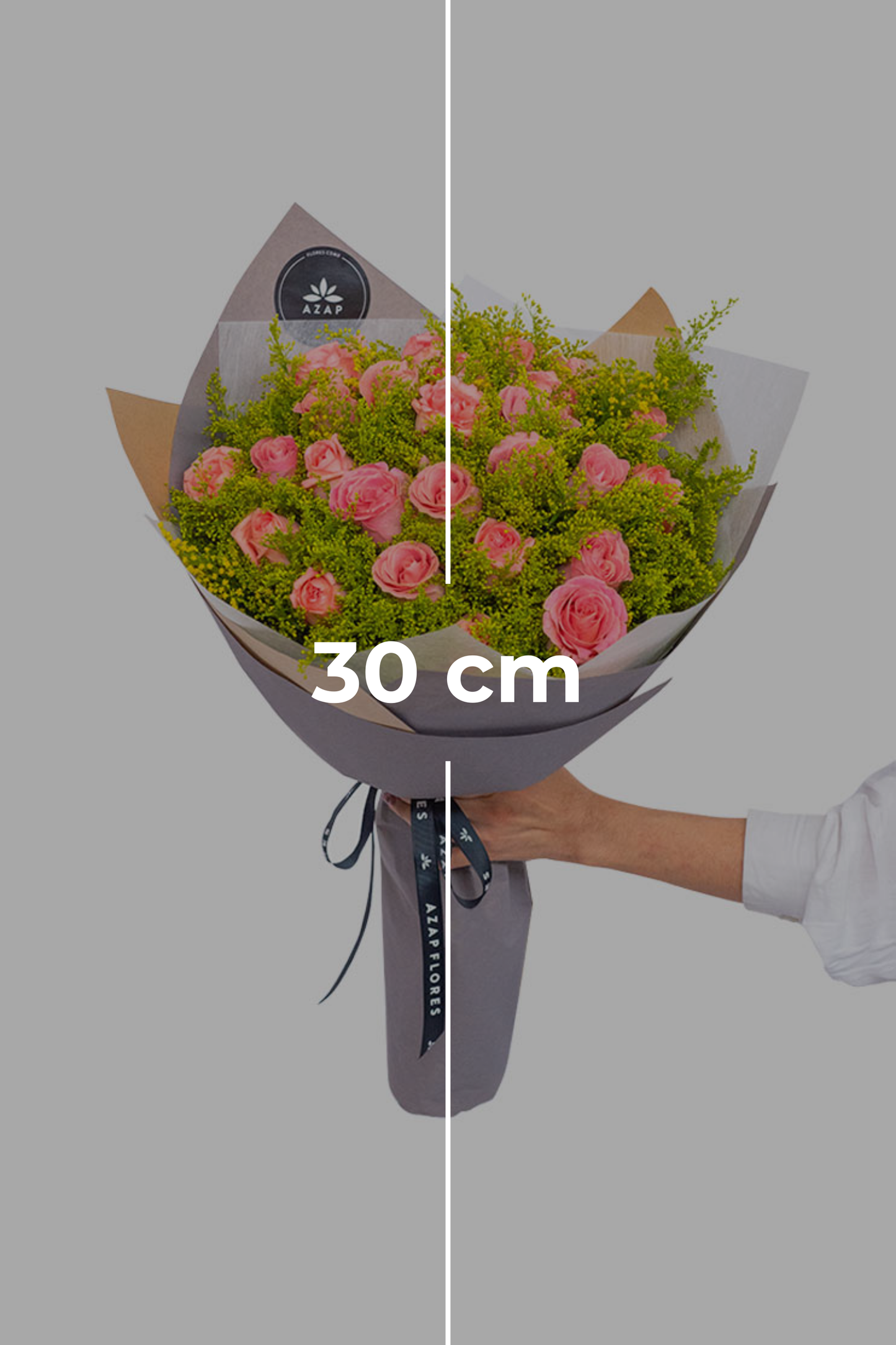 Ramo Divertida - Rosa Clarita y Solidago VALLARTA
