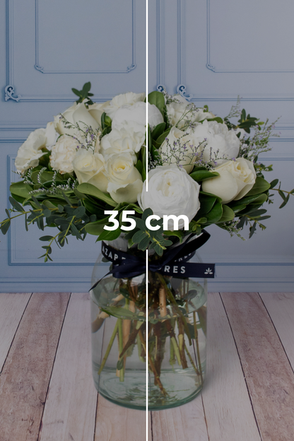 Maravilla - Peonia Blanca, Rosa Blanca y Clavel Blanco