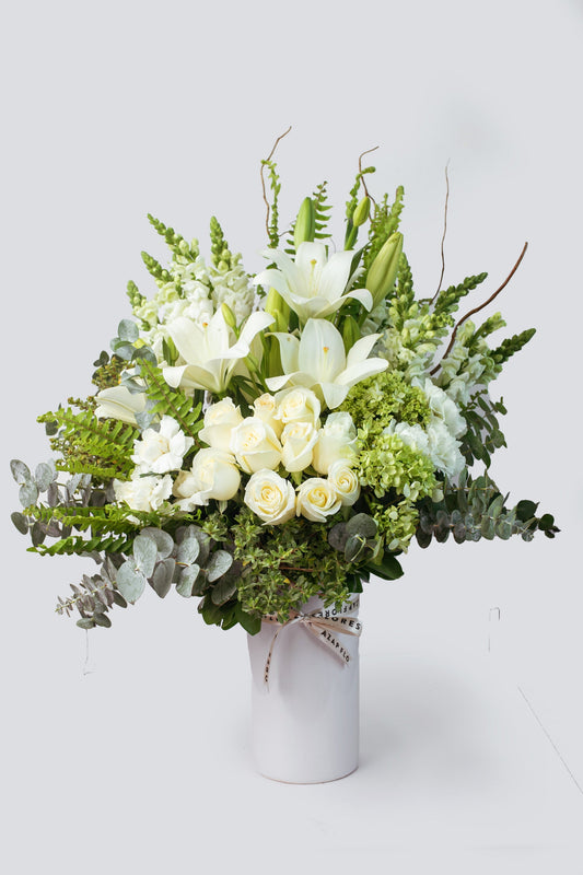 A Tu Memoria - Rosa Blanca y Lilium Blanco MER