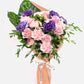 Amor Bonito - Rosa Clarita, Clavel Rosa y Lisianthus Con florero