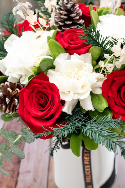 Luz del Norte - Rosa Roja, Clavel Blanco y Piñas Navideñas CUN