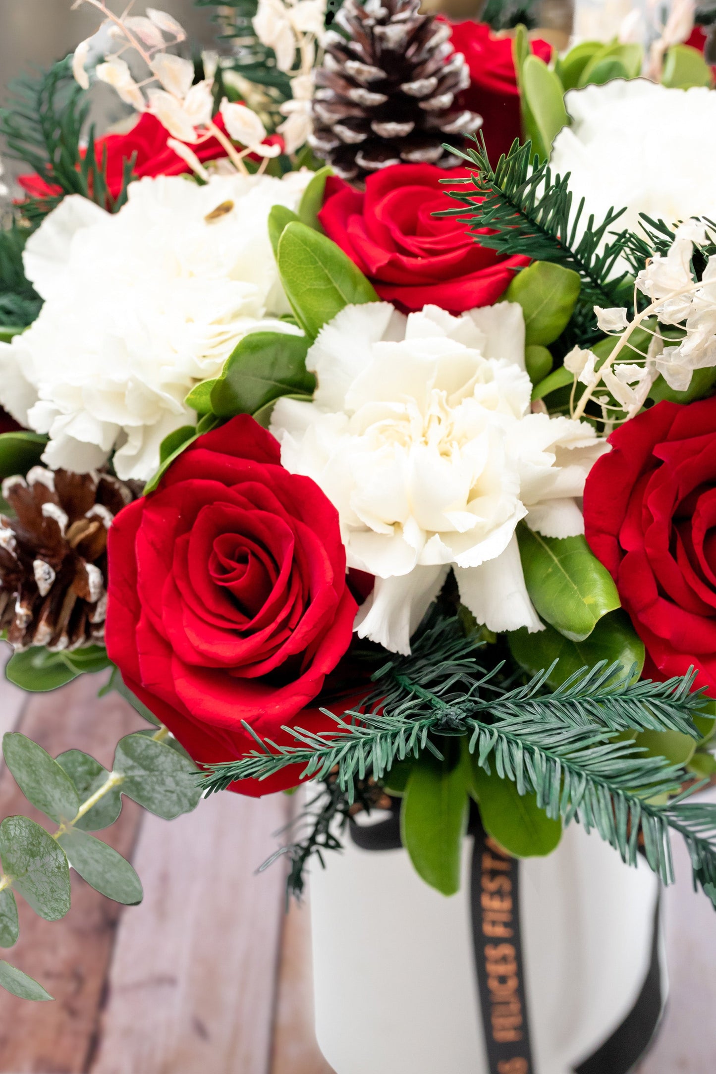 Luz del Norte - Rosa Roja, Clavel Blanco y Piñas Navideñas GDL
