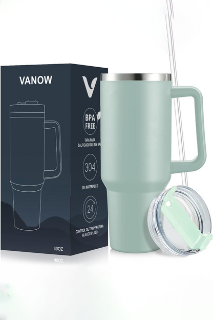 Easytao 40 oz – Vaso Térmico de Acero Inoxidable Verde Claro