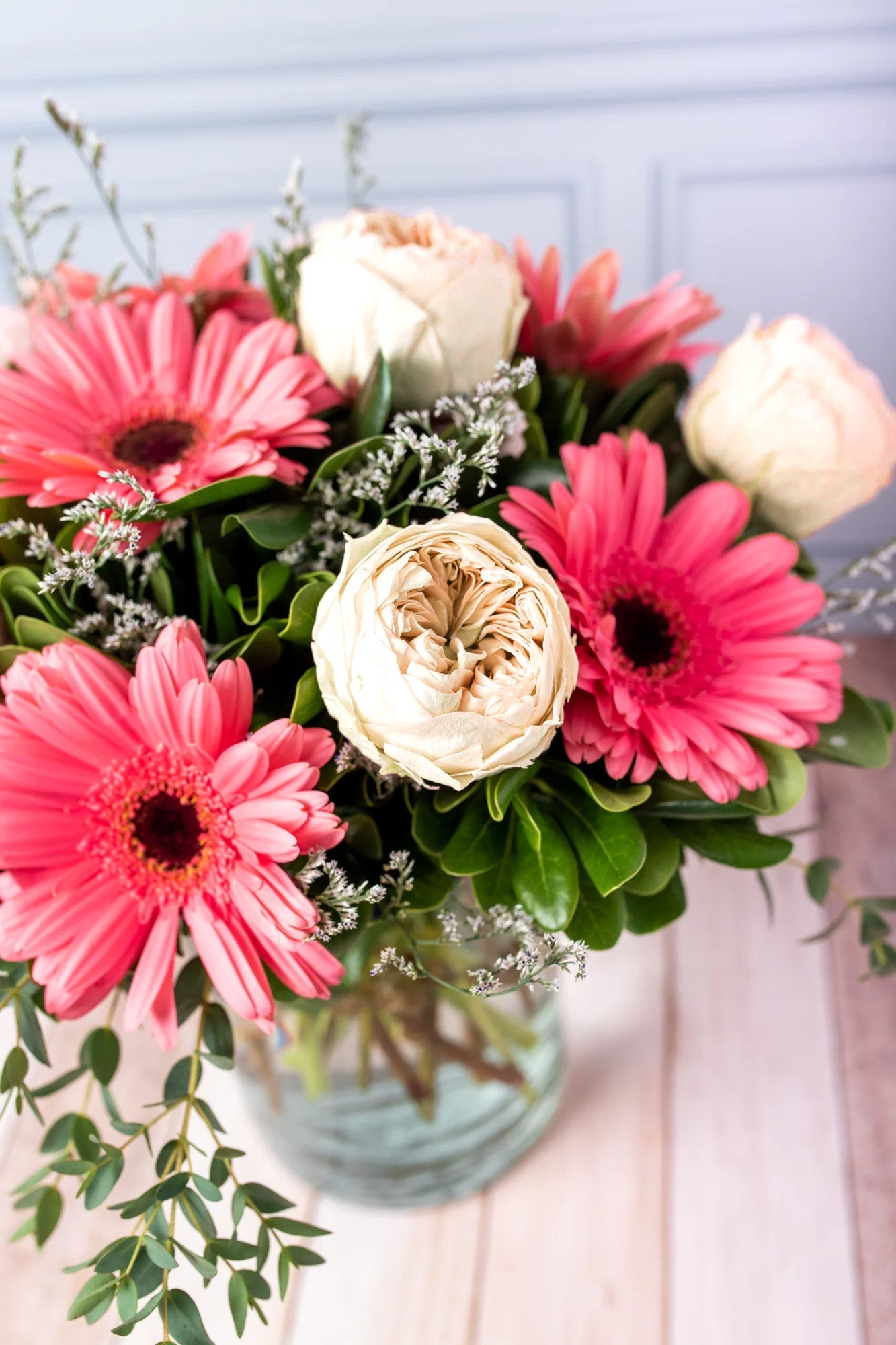 Oasis - Peonias Eternas Rosas y Gerbera Rosa QRO