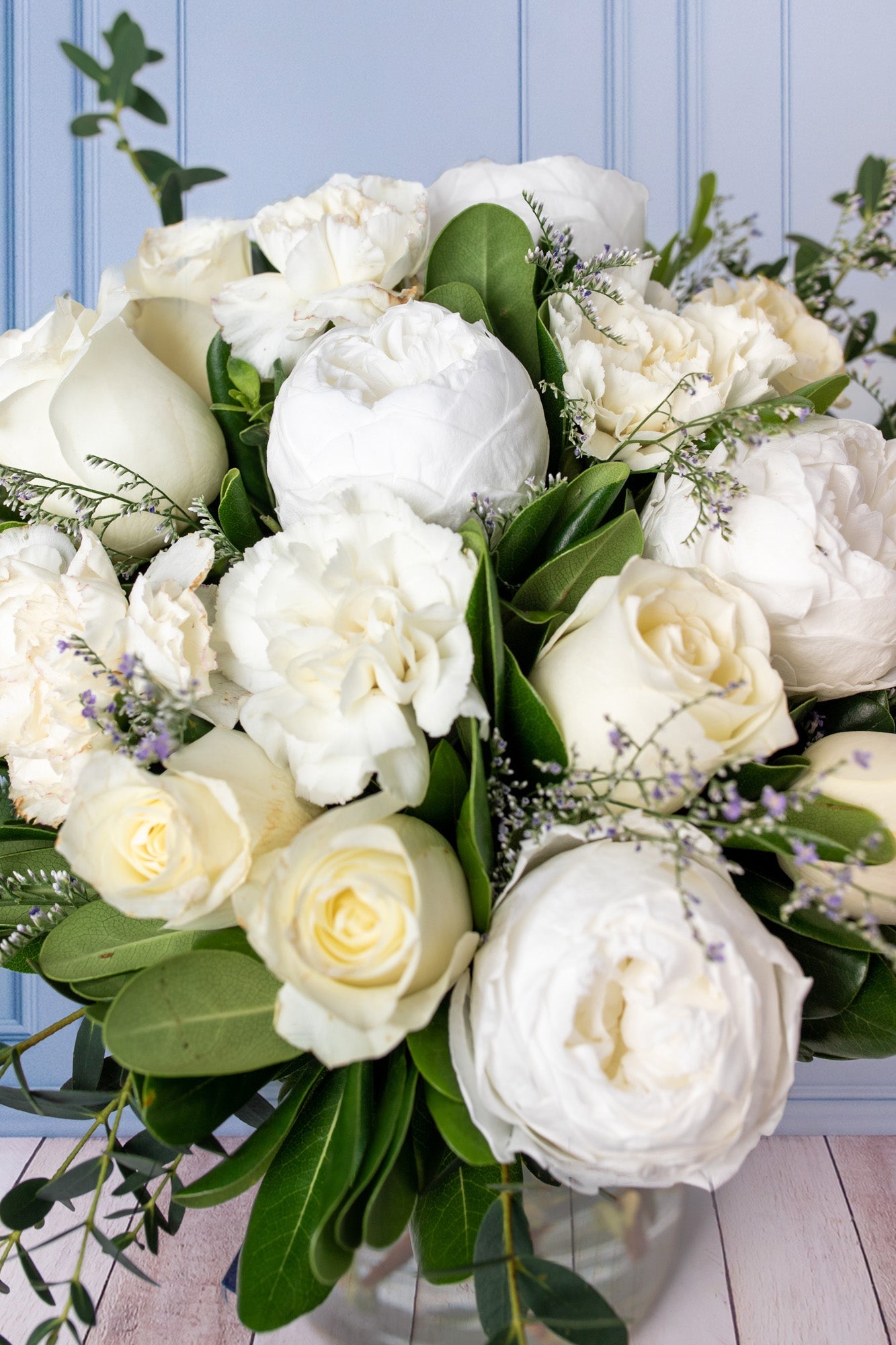 Maravilla - Peonia Blanca, Rosa Blanca y Clavel Blanco ATIZ