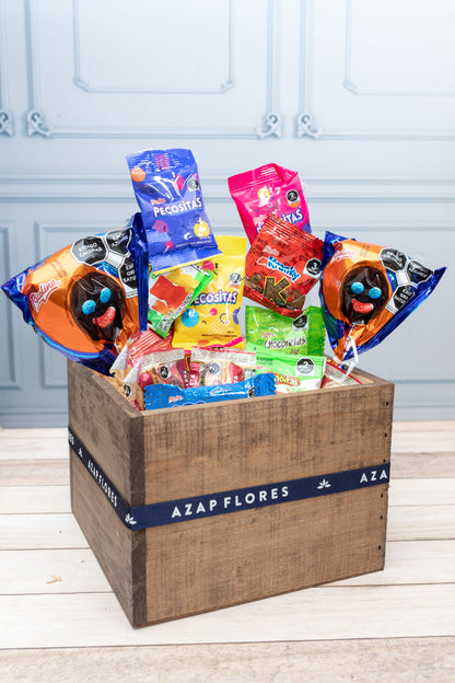 Canasta Madera de Dulces Payaso - Regalo