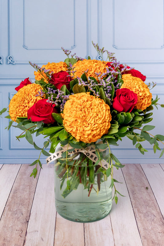 Sweet Underworld - Cempasúchil, Blue and Yellow Rose, Moreliana