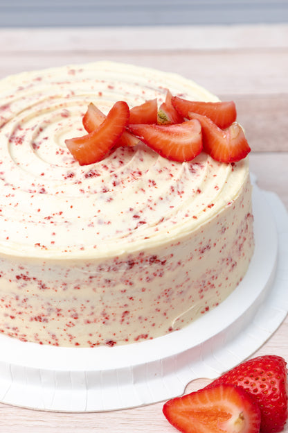 Large Red Velvet Cake - Strawberry and White Chocolate
