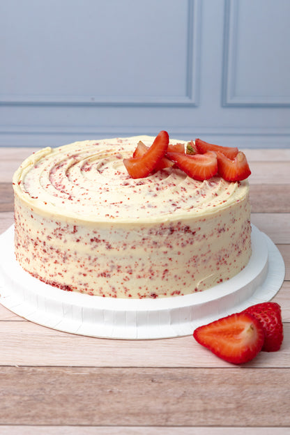 Large Red Velvet Cake - Strawberry and White Chocolate