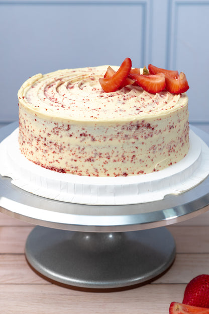 Large Red Velvet Cake - Strawberry and White Chocolate