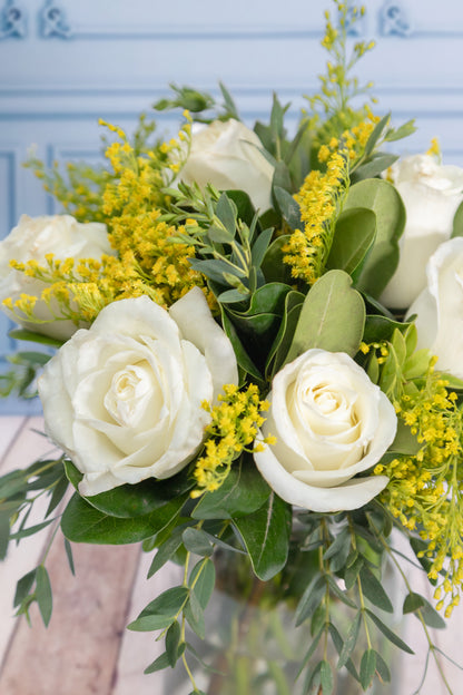 Centro de Mesa 11 // Rosa Blanca y Guni