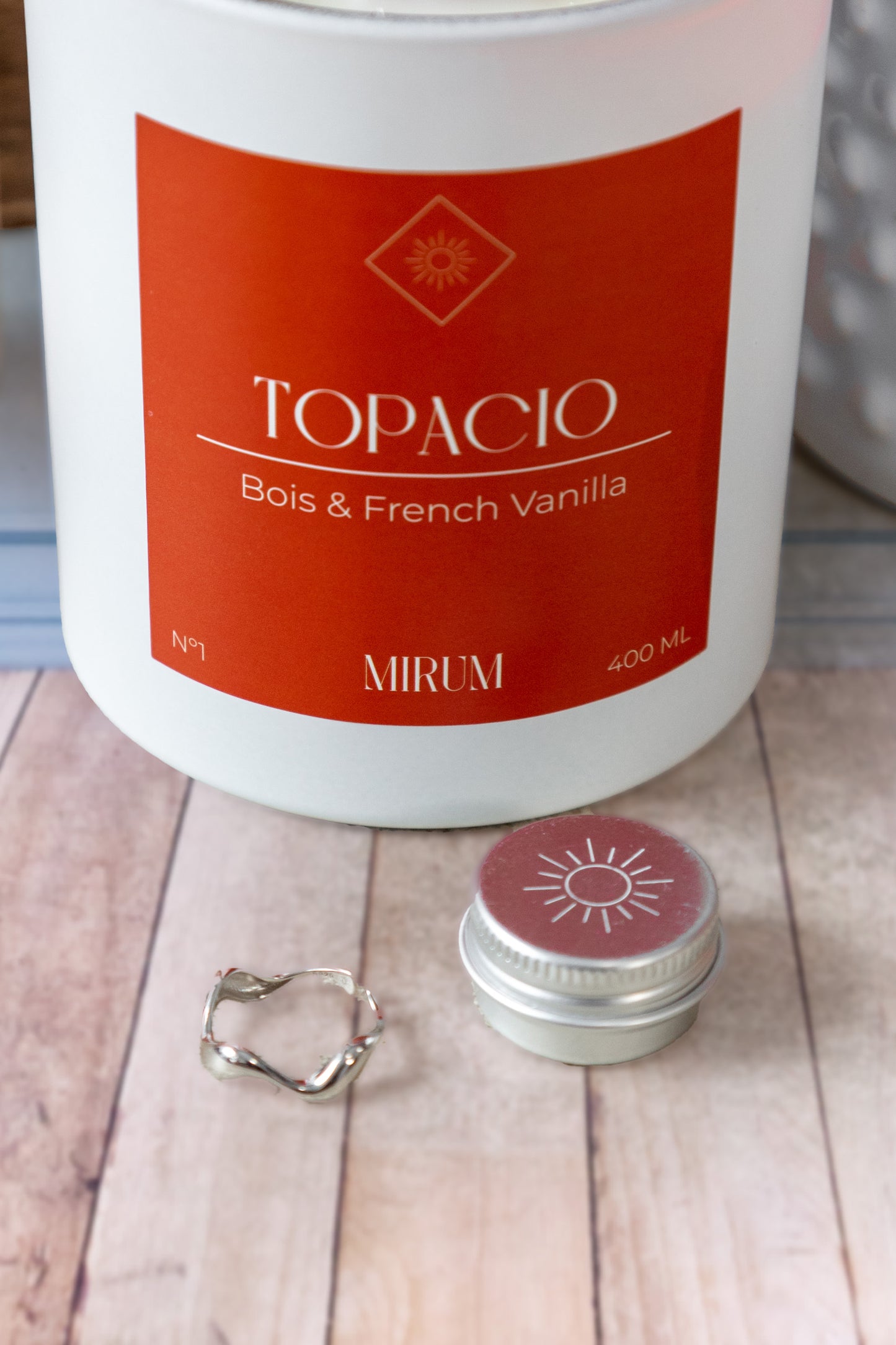 Kit Vela Mirium Topacio - con Vino Rosado y Suculenta