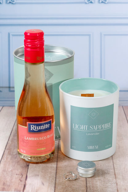 Mirium Light Sapphire Candle Kit - with Rosé Wine