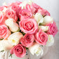Burbuja de Rosas - (Rosas Blancas y Claritas en Pecera)