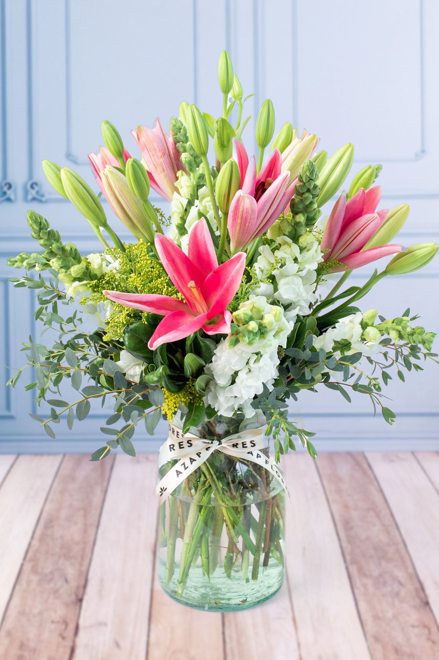 Landscape - Pink Lilium and White Dog. CDJ