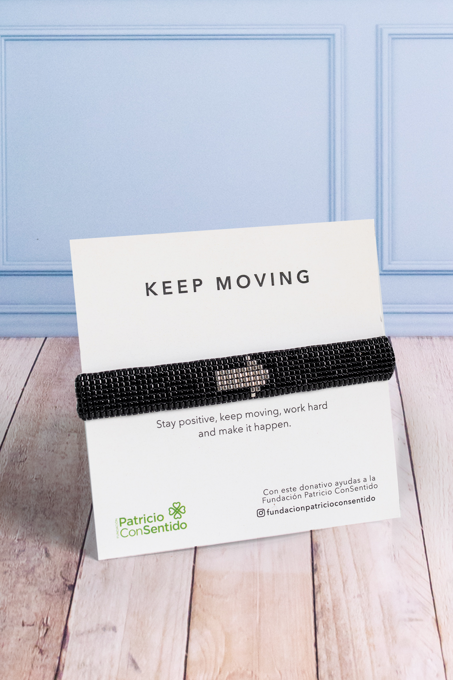 Pulsera Keep Moving + Para Siempre - Rosa Blanca en Pecera