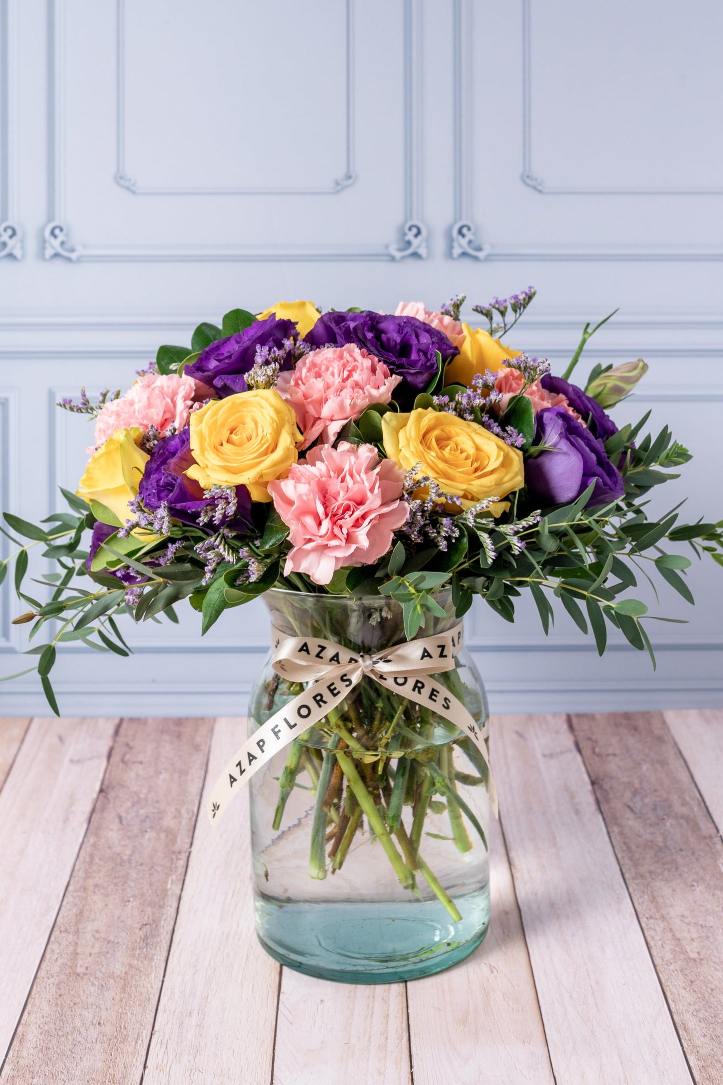 Sunrise - Rosa Amarilla, Clavel Rosa y Lisianthus VALLARTA