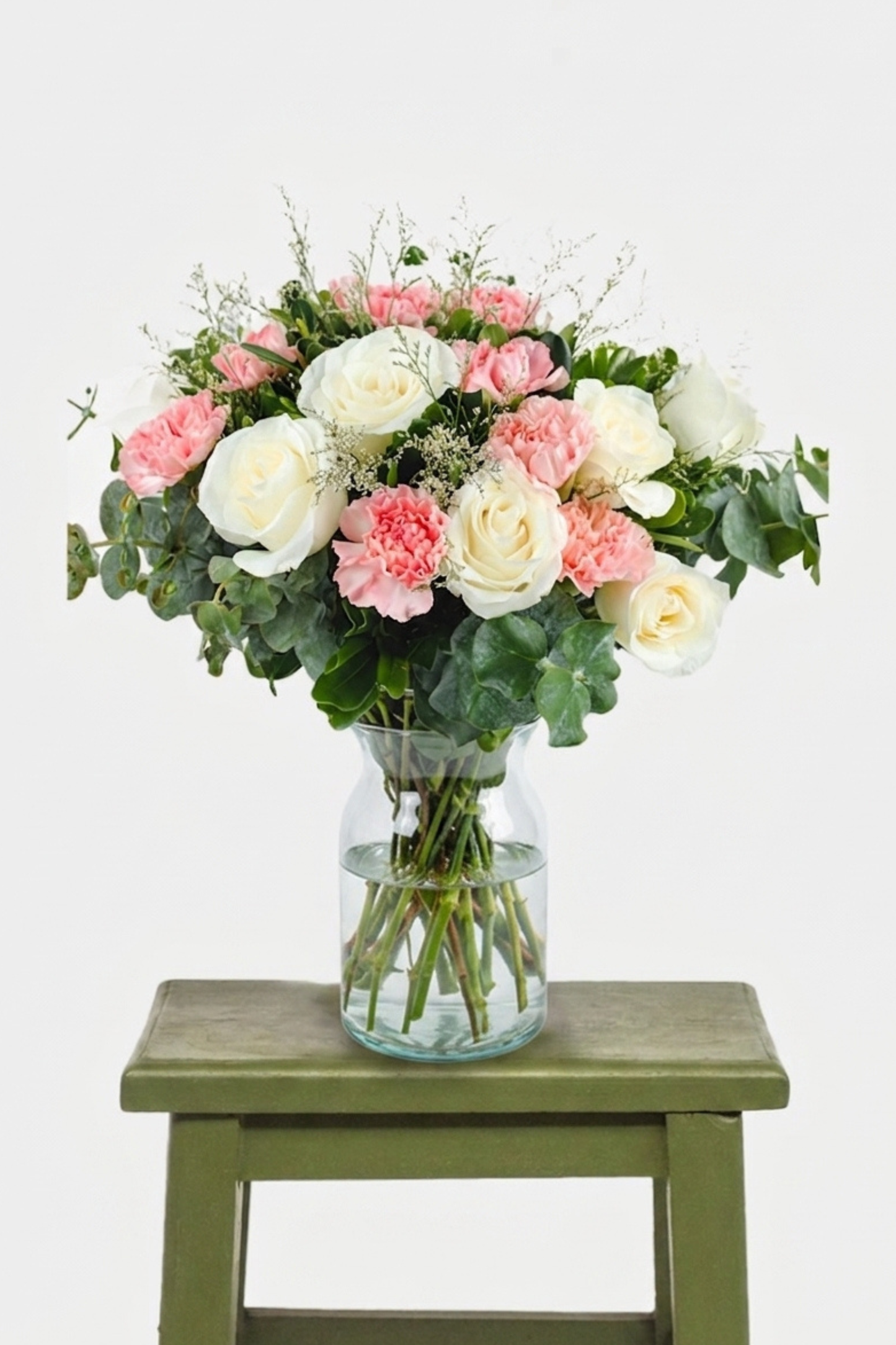Arabella / White Rose and Pink Carnation