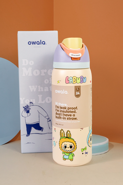 Owala Thermos - Free Sip 32oz Labubu Green